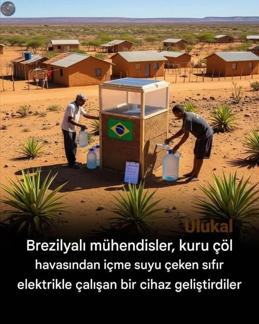 Brezilya'dan Kurak Bölgelere Umut: Güneş Enerjili Biyojel Cihazla Havadan İçme Suyu Üretildi