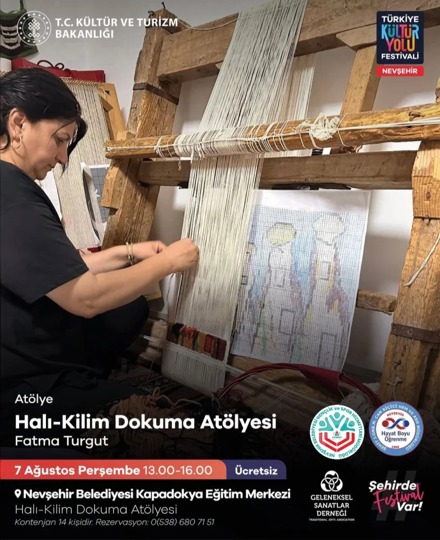 Nevşehir’de Halı-Kilim Dokuma Atölyesi Kültür Yolu Festivali Kapsamında Ziyaretçilere Açılıyor