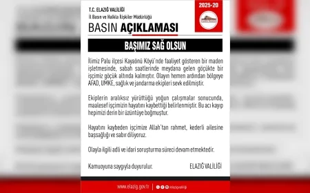Elazığ’ın Alacakaya ilçesindeki maden ocağında göçük: Bir işçi yaşamını yitirdi