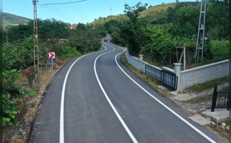 Ordu'da 7 Mahalleyi Birbirine Bağlayan Alternatif Yol Asfaltla Yenilendi