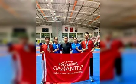 Gaziantep Büyükşehir'e bağlı sporcular, sağlık ekipleri ve eğitim birimleri sahada aktif görev yapıyor
