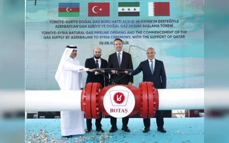 Kilis’ten Suriye’ye tarihi enerji hattı: Günde 6 milyon metreküp gaz sevkiyatı başladı