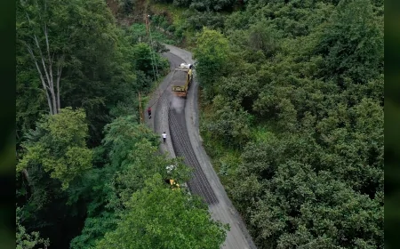 Fatsa Kösebucağı ile Korgan arasındaki 5,5 kilometrelik yol asfaltlanıyor