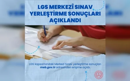 2025 LGS yerleştirme sonuçları açıklandı, öğrencilerin yüzde 94’ü tercihlerine yerleşti