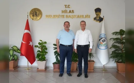 Vahap Seçer ve Fevzi Topuz Milas’ta belediye projeleri ve ülke gündemini görüştü