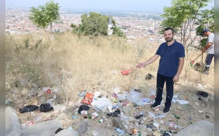 Şehzadeler Belediyesi’nin Spil Yolu Temizliği Kısa Sürede Yeniden Çöplerle Kaplandı