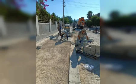 Marmaris Bağlıiçi’nde 25 bin metrekarelik yol ve altyapı yenileme projesi başladı
