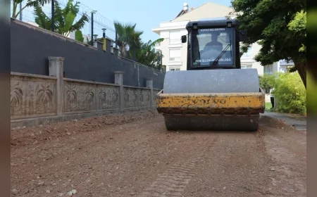 Kepez’de TOKİ Gazi Mahallesi konutlarında 900 ton asfalt serimi başlıyor