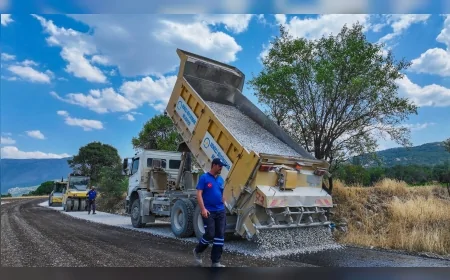 Denizli Büyükşehir Belediyesi 2025 asfalt sezonunda 200 kilometrelik yol çalışması yürütüyor