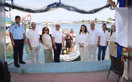 Yalova’da çocuklar deniz dibinden çıkarılan atıkları inceledi, geri dönüşüm atölyesine katıldı