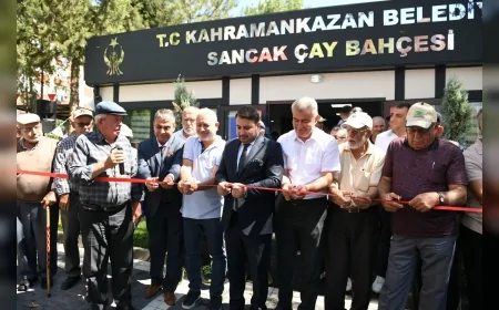 Kahramankazan’da yenilenen Sancak Çay Bahçesi törenle açıldı, vatandaşlardan yoğun ilgi gördü