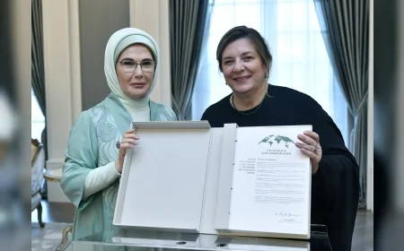 Emine Erdoğan ve Tamar Bagrationi çevre ve aile değerleri için bir araya geldi