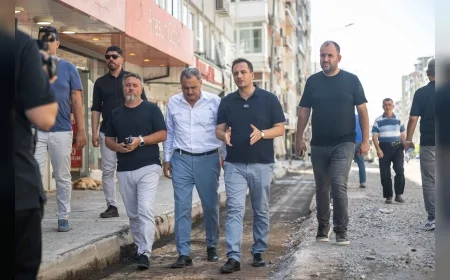 Bornova’da Mustafa Kemal Caddesi 50 Yıllık Altyapı Sorunu Çözülerek Baştan Yenileniyor