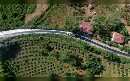 Ünye Kocuklu Mahallesi’nin 2,2 kilometrelik yolu asfaltlandı, yılların ulaşım sorunu çözüldü