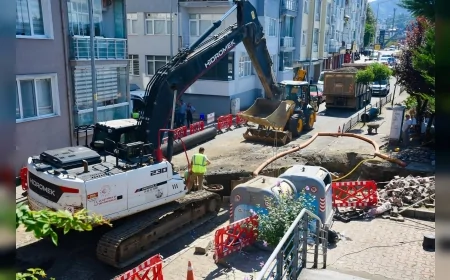 Giresun’da 22 Milyon Euroluk Atık Su Arıtma Tesisi Projesi Kapsamında Fatih Caddesi’ne Yeni Kanalizasyon Terfi Merkezi Kuruluyor