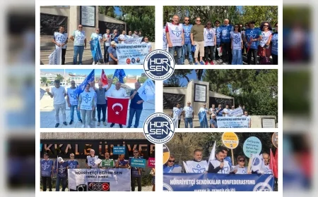 Hür-Sen, hükümetin memur ve emekliye zam teklifini protesto ederek tüm illerde eş zamanlı eylem yaptı