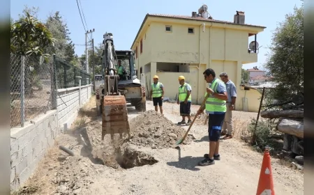 Fethiye Eldirek’te yaz su kesintilerine çözüm için sondaj kuyusu ve yeni terfi hattı çalışmaları başladı
