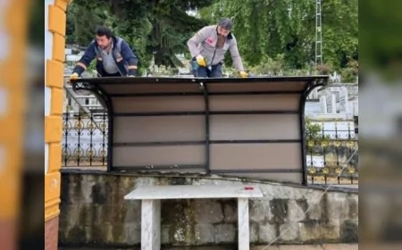 Giresun Belediyesi Mezarlıklarda Bayrak, Yol ve Ekipman Yenileme Çalışmalarını Tamamladı