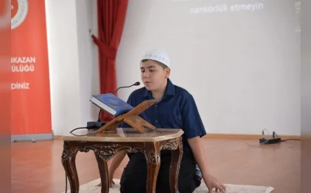 Kahramankazan’da Yaz Kur’an Kursu öğrencileri mezuniyet töreninde ödüllerini aldı