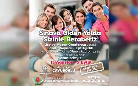 Denizli Büyükşehir Belediyesi’nden lise ve mezunlara ücretsiz YKS hazırlık kursu