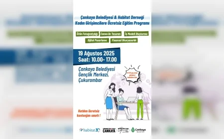 Çankaya’da Kadınlar İçin Ücretsiz “Temel Girişimcilik” Eğitimi 19 Ağustos’ta Başlıyor
