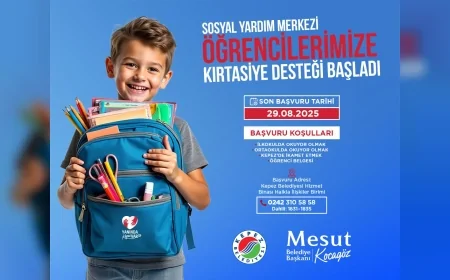 Kepez Belediyesi ilkokul ve ortaokul öğrencilerine kırtasiye desteği başvuruları başladı