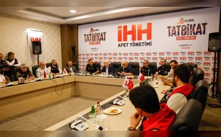 İHH Çorum ekibi 11 gönüllü ve 2 araçla Ankara’daki 5. Ulusal Afet Yönetimi Tatbikatında görev aldı