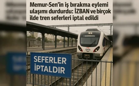 Memur-Sen’in iş bırakma eylemi ulaşımı durdurdu: İZBAN ve birçok ilde tren seferleri iptal edildi