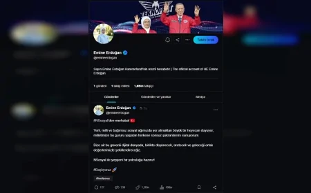 Emine Erdoğan NSosyal’den ilk paylaşımını yaptı: “Yerli, milli ve bağımsız sosyal ağımızda yer almaktan heyecan duyuyorum”
