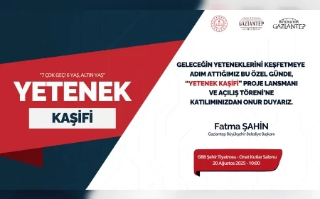 Gaziantep Büyükşehir Belediyesi Yetenek Kaşifi Projesi’nin açılışı yarın Onat Kutlar Salonu’nda yapılacak