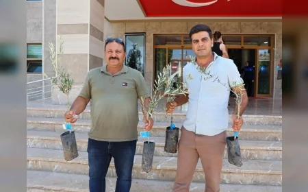 Antalya’da Çevre Dostu Çiftçi Kart Projesi Aksu’da Başladı, Çiftçilere Çip ve Zeytin Fidanı Dağıtıldı