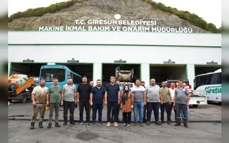 Giresun Belediyesi araç bakım ve onarımda tasarruf sağlayarak hizmetlerini sürdürüyor