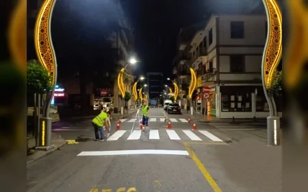 Ordu’da trafik güvenliği için yol çizgileri yenileniyor, levhalar onarılıyor