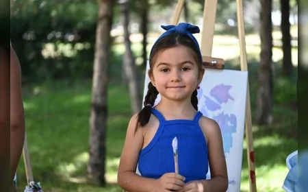 Mamak Belediyesi’nde miniklerin hayal gücü “Tablomu Tasarlıyorum” atölyesinde tuvale yansıdı