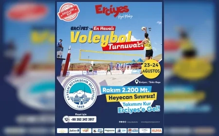 Erciyes’te “En Havalı Voleybol Turnuvası” başlıyor, ödüllü mücadele zirvede gerçekleşecek