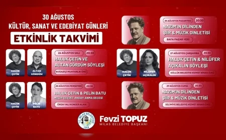 Milas’ta Kültür, Sanat ve Edebiyat Günleri: Nazım Hikmet ve Melih Cevdet Anday anılacak, söyleşi ve dinletiler düzenlenecek