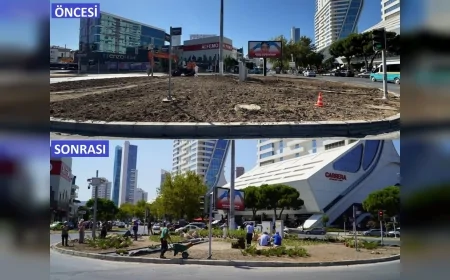 İzmir’de kavşaklar kuraklığa dayanıklı bitkilerle yenileniyor, estetik ve sürdürülebilir peyzaj uygulamaları yayılıyor