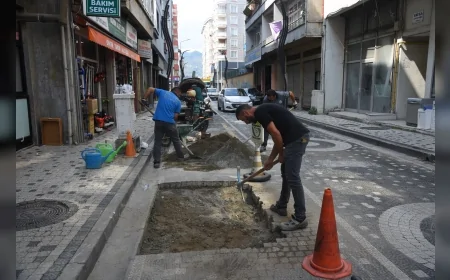 Giresun Belediyesi mahallelerde eş zamanlı altyapı ve çevre düzenleme çalışmaları yürütüyor