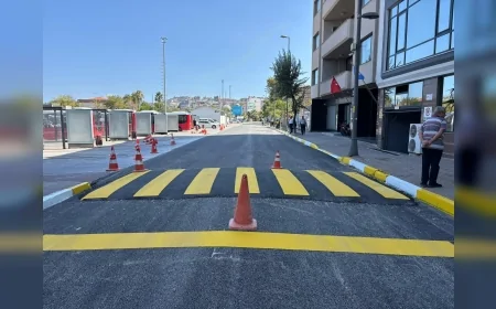 Bandırma’da Mehmet Akif Ersoy Caddesi yenilendi, sürücüler ve yayalar için daha güvenli hale getirildi