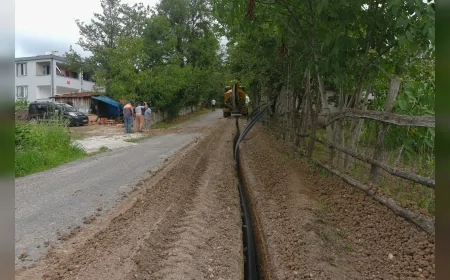 Ünye’de 4 mahallenin içme suyu sorunu 5 bin metrelik yeni altyapı hattı ile çözülüyor