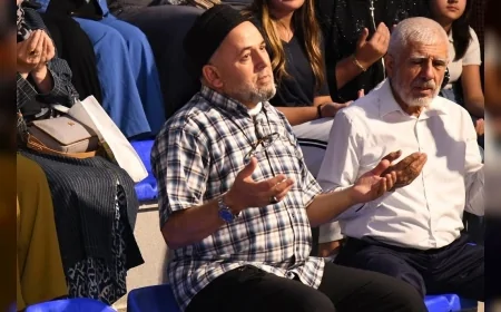 Pursaklar’da Gazze İçin Dua ve İlahi Programı Başladı: Vatandaşlar Amfi Tiyatroda Bir Araya Geldi