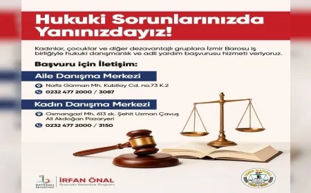 Bayraklı’da kadın ve çocuklara ücretsiz hukuki danışmanlık ve adli destek hizmeti başladı!