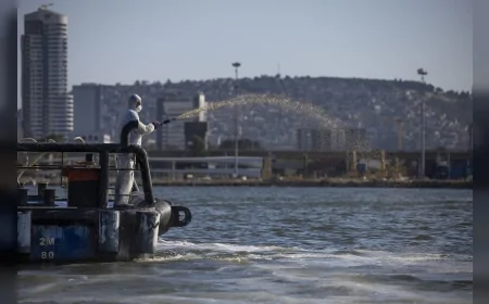 İzmir Körfezi’nde balık ölümlerine karşı modifiye kil yöntemi Bayraklı’da uygulanmaya başlandı