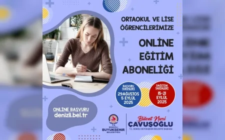 Denizli Büyükşehir’den öğrencilere ücretsiz online eğitim desteği