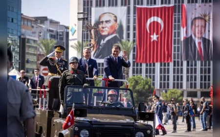 İzmir’de 30 Ağustos Zafer Bayramı coşkusu: Cumhuriyet Meydanı’nda resmi tören ve askeri geçit yapıldı