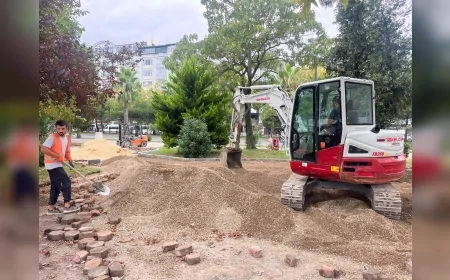 Fatsa Atatürk Parkı’nda 2. etap yenileme çalışmaları hız kesmeden devam ediyor