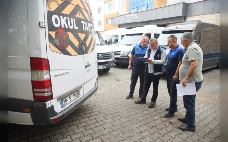 Giresun Belediyesi yeni eğitim yılı öncesi okul servislerine sıkı denetim uyguladı