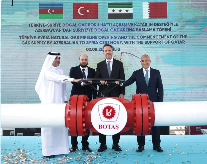 Kilis’ten Suriye’ye tarihi enerji hattı: Günde 6 milyon metreküp gaz sevkiyatı başladı