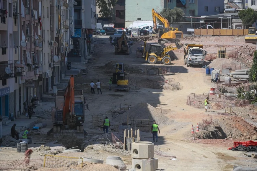 Karabağlar trafiğine nefes aldıracak yeni bağlantı yolunda yüzde 70 ilerleme sağlandı