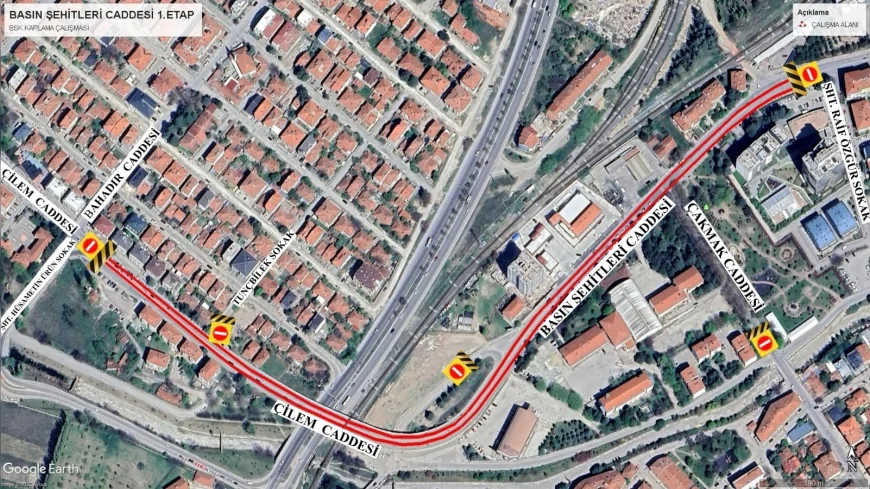 Eskişehir’de Basın Şehitleri Caddesi’nde gece asfalt çalışmaları 11 Ağustos’ta başlıyor